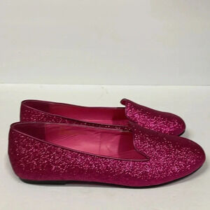 Twiggy London Pink Glittery Wide Width Taylor Swift Flats